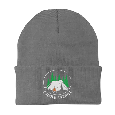 I Hate People Embroidered Beanie